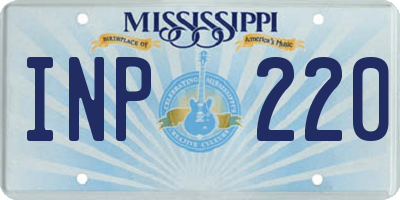 MS license plate INP220
