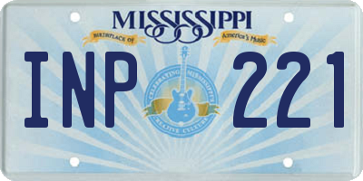 MS license plate INP221