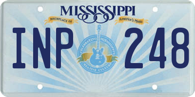 MS license plate INP248