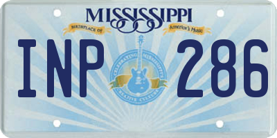 MS license plate INP286