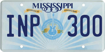 MS license plate INP300