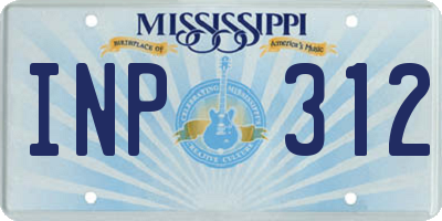 MS license plate INP312