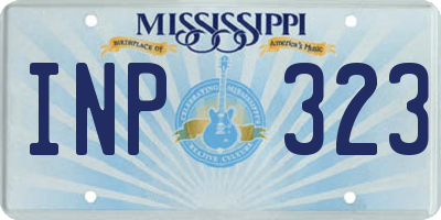 MS license plate INP323