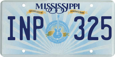 MS license plate INP325