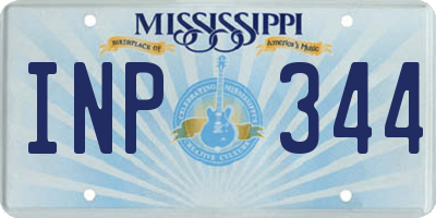 MS license plate INP344