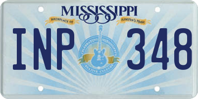 MS license plate INP348