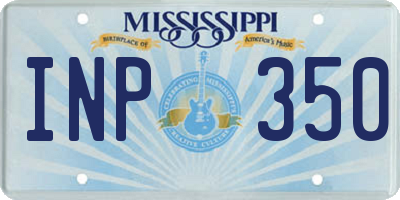 MS license plate INP350