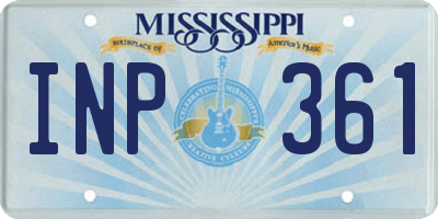 MS license plate INP361
