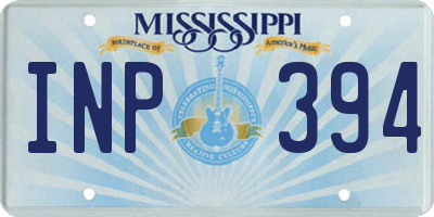 MS license plate INP394