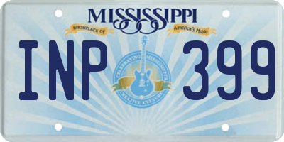 MS license plate INP399