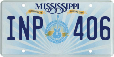 MS license plate INP406