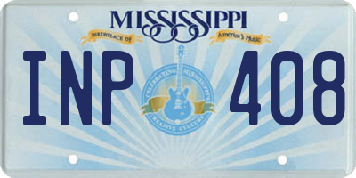 MS license plate INP408