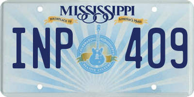 MS license plate INP409