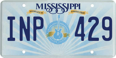 MS license plate INP429