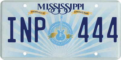 MS license plate INP444