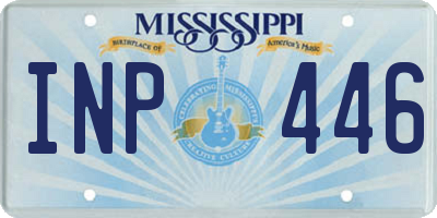MS license plate INP446
