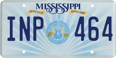 MS license plate INP464