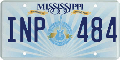 MS license plate INP484