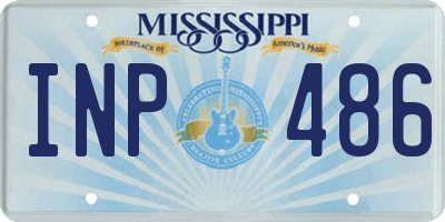 MS license plate INP486