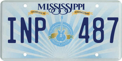 MS license plate INP487