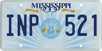 MS license plate INP521