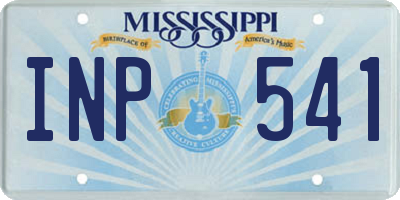 MS license plate INP541