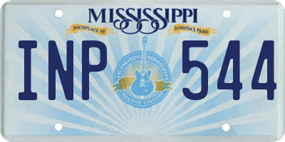 MS license plate INP544