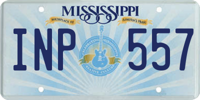 MS license plate INP557