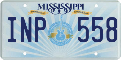 MS license plate INP558