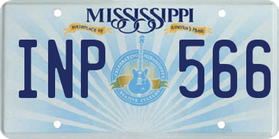 MS license plate INP566