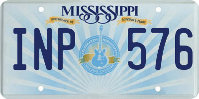 MS license plate INP576