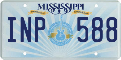 MS license plate INP588