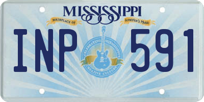 MS license plate INP591