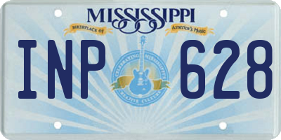 MS license plate INP628