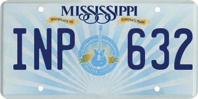 MS license plate INP632