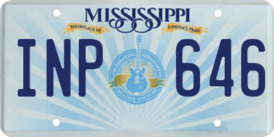 MS license plate INP646