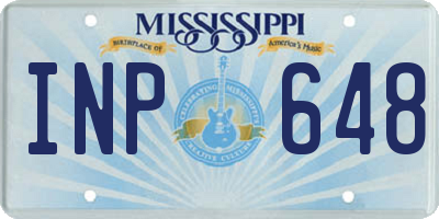 MS license plate INP648