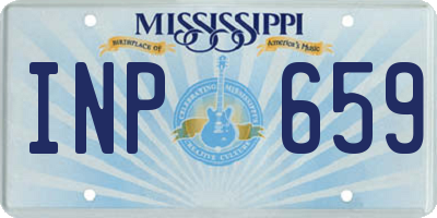 MS license plate INP659