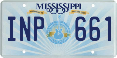 MS license plate INP661