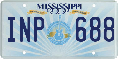 MS license plate INP688