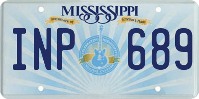 MS license plate INP689