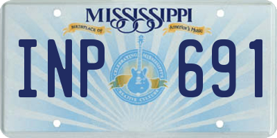 MS license plate INP691