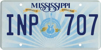 MS license plate INP707