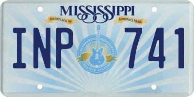 MS license plate INP741