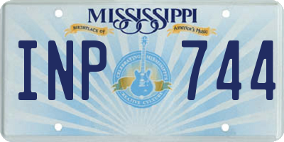 MS license plate INP744