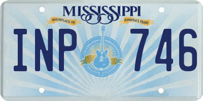 MS license plate INP746