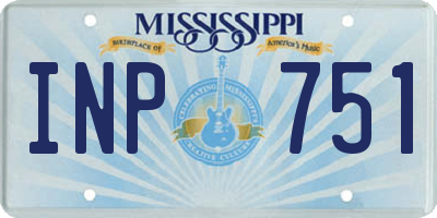 MS license plate INP751