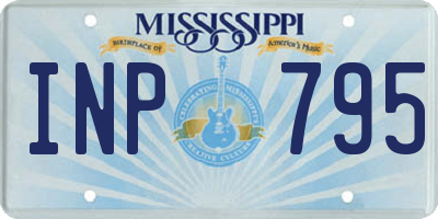 MS license plate INP795