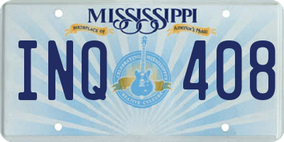 MS license plate INQ408
