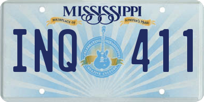 MS license plate INQ411